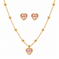 Jiya Necklace Set - Blush Pink