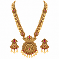 Bhavini Necklace Set - Ruby Pink