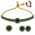 Laila Choker Necklace Set - Emerald Green