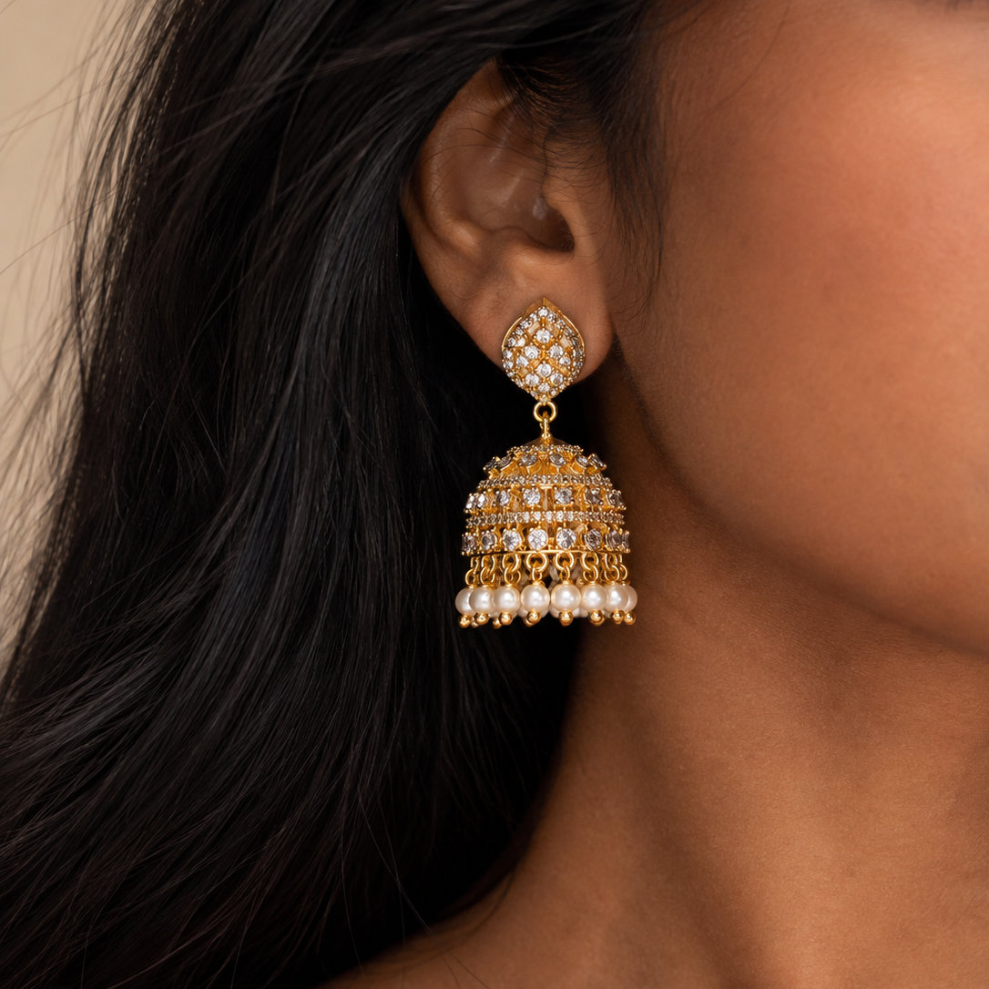 Classic Gold Jhumka Earrings