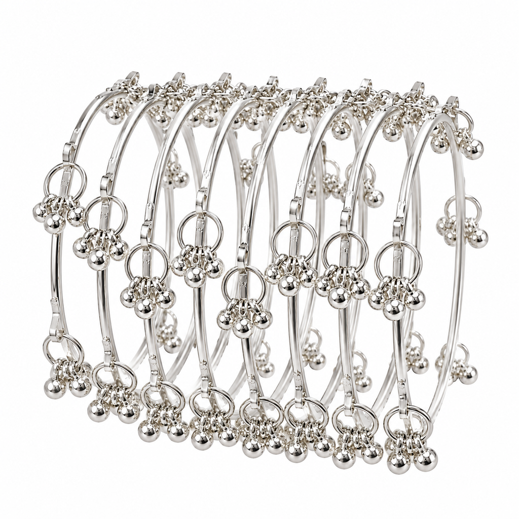 Leela Bangles - Silver