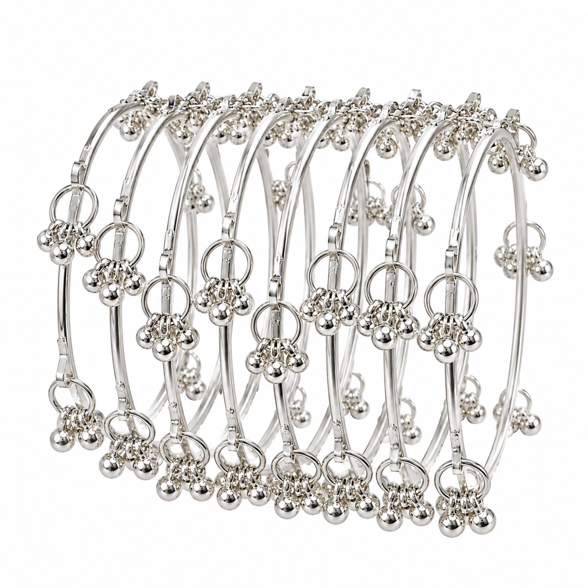 Leela Bangles - Silver