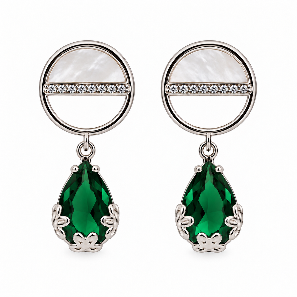 Kairavi Earrings - Emerald Green