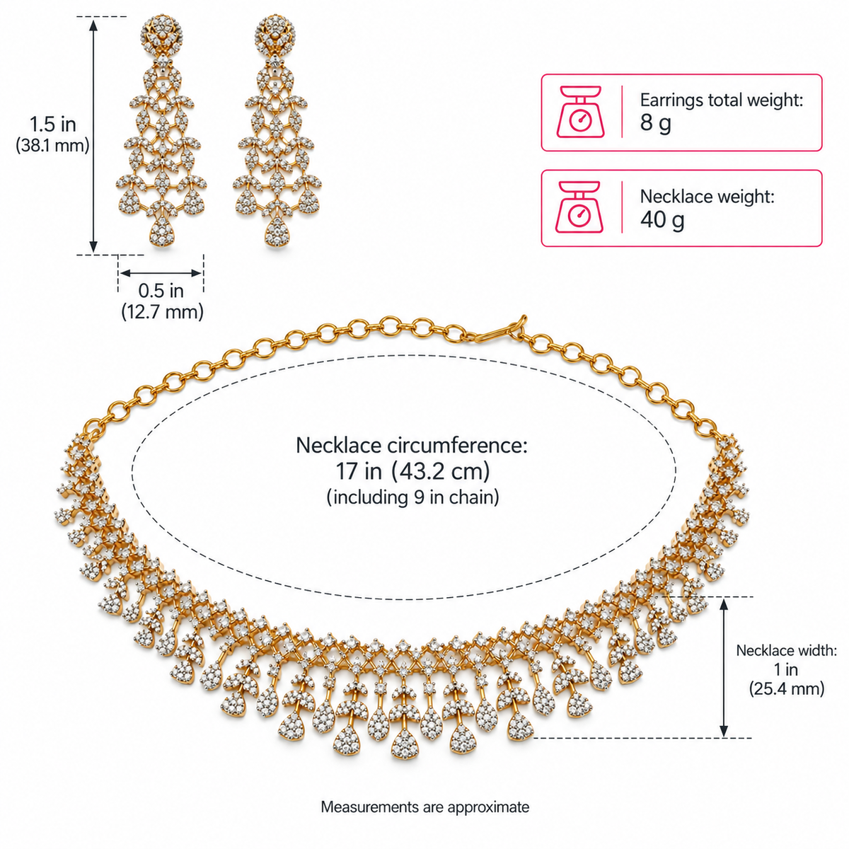 Teardrops Necklace Set