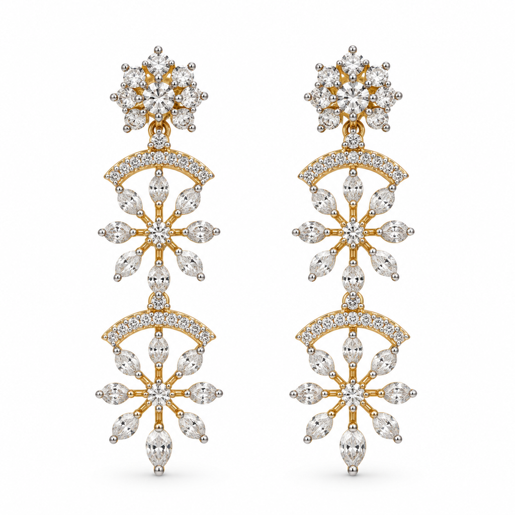 Snowflake Drop Earrings