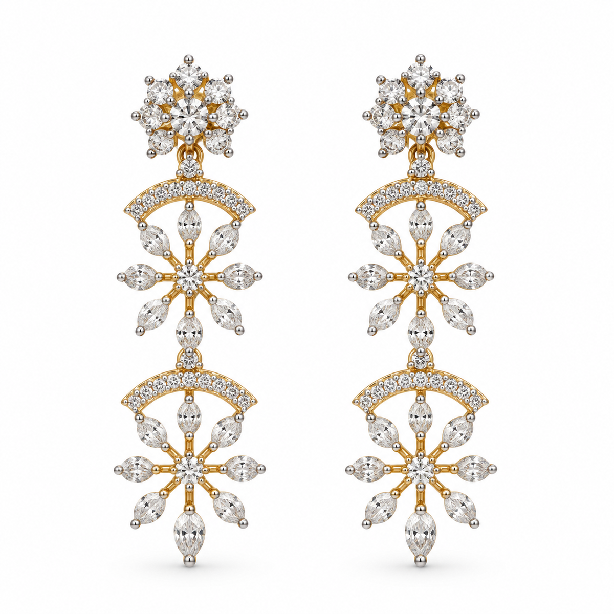 Snowflake Drop Earrings