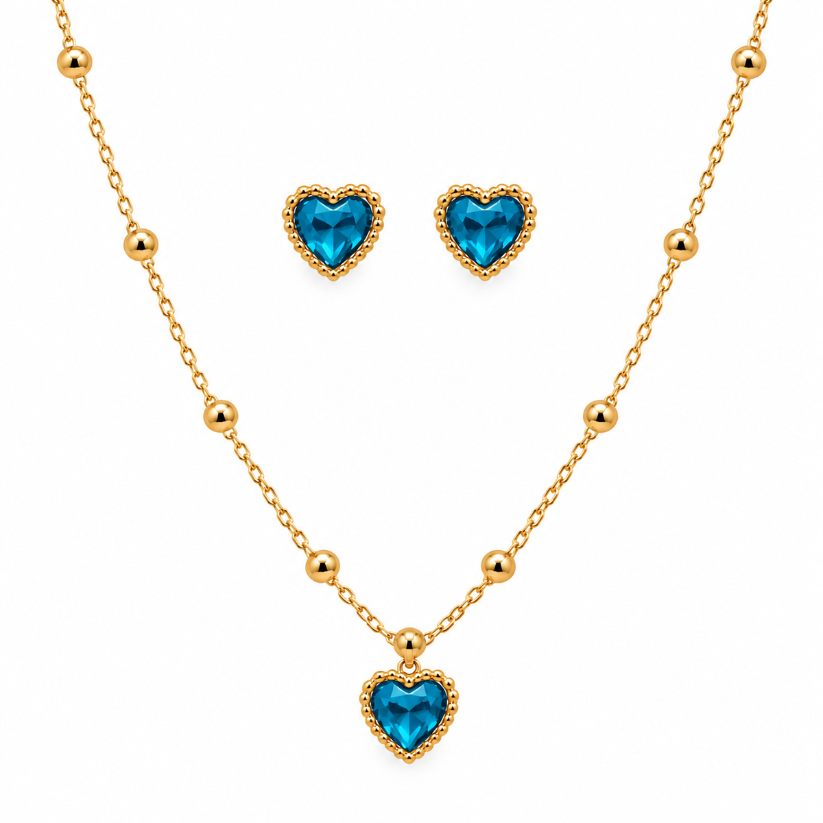 Jiya Necklace Set - Blue