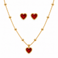 Jiya Necklace Set - Red