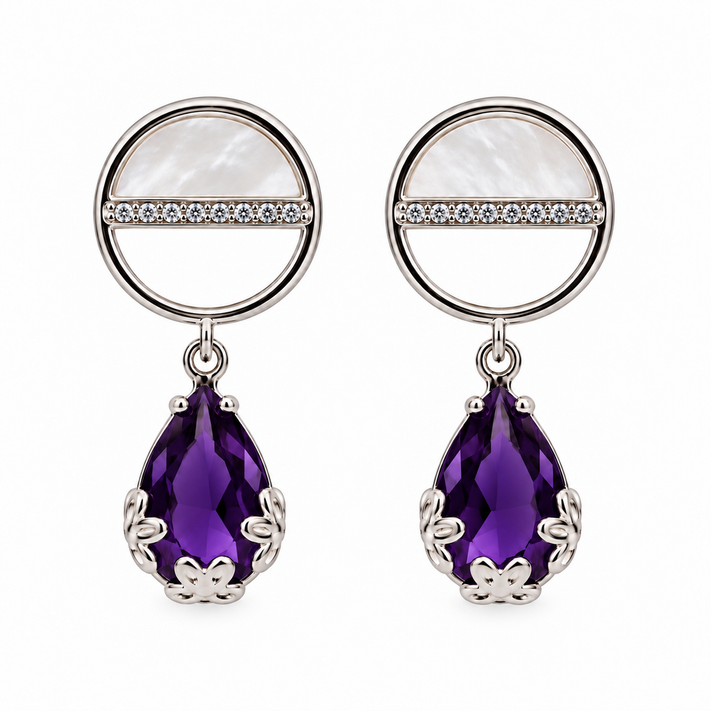 Kairavi Earrings - Purple