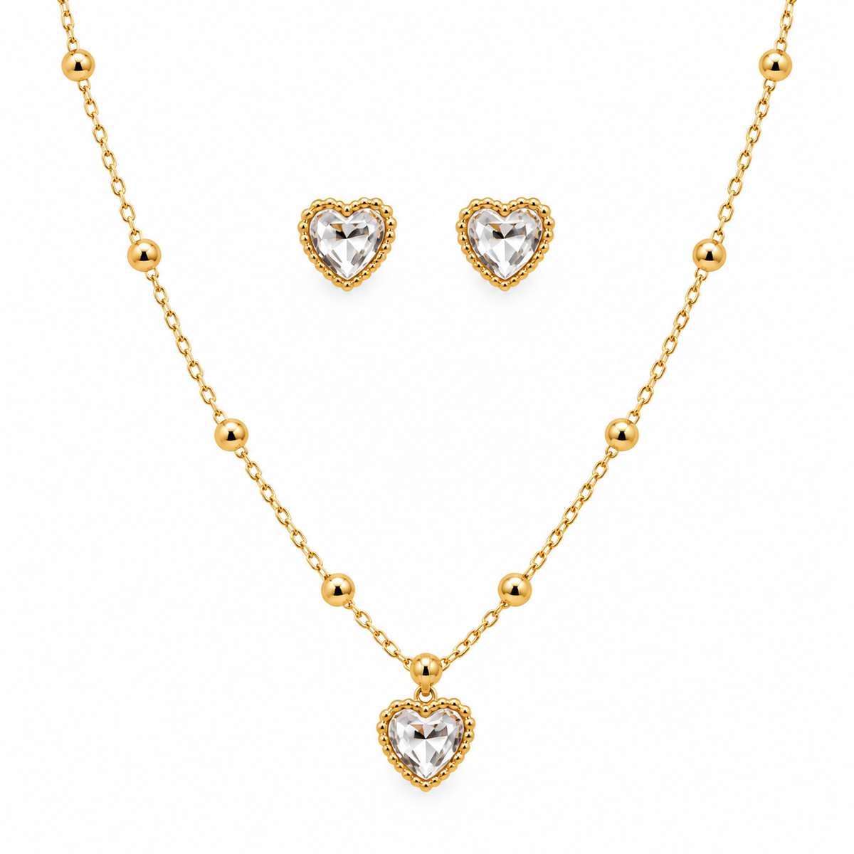 Jiya Necklace Set - White