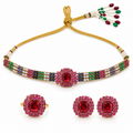 Laila Choker Necklace Set - Multicolor