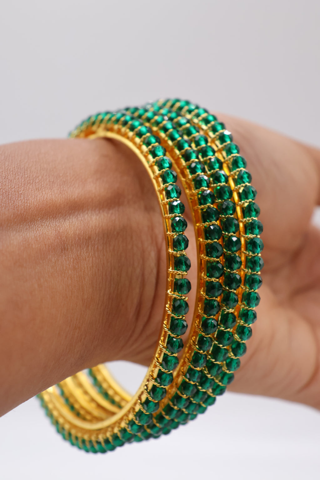 Mira Bangles - Emerald Green