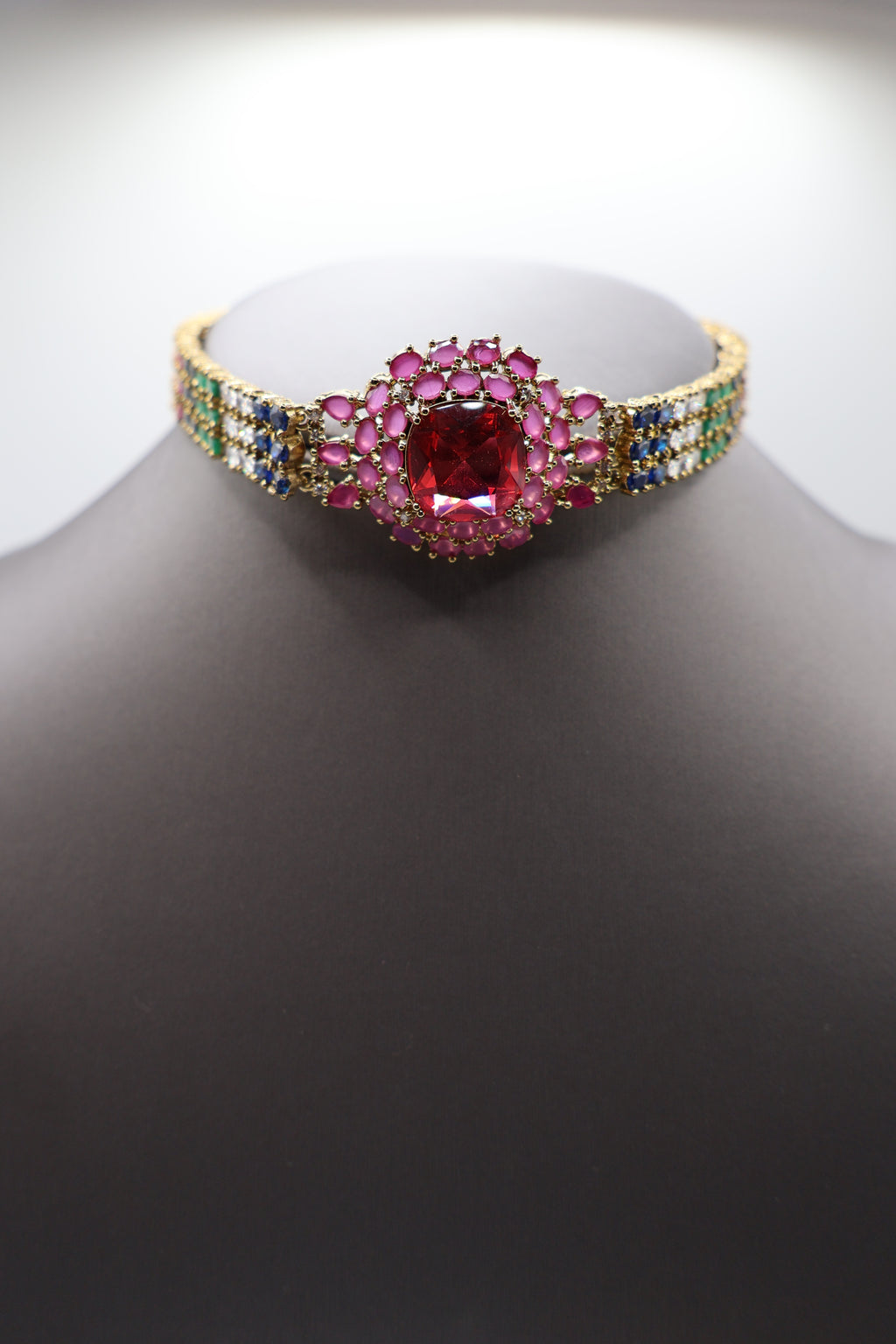 Laila Choker Necklace Set - Multicolor