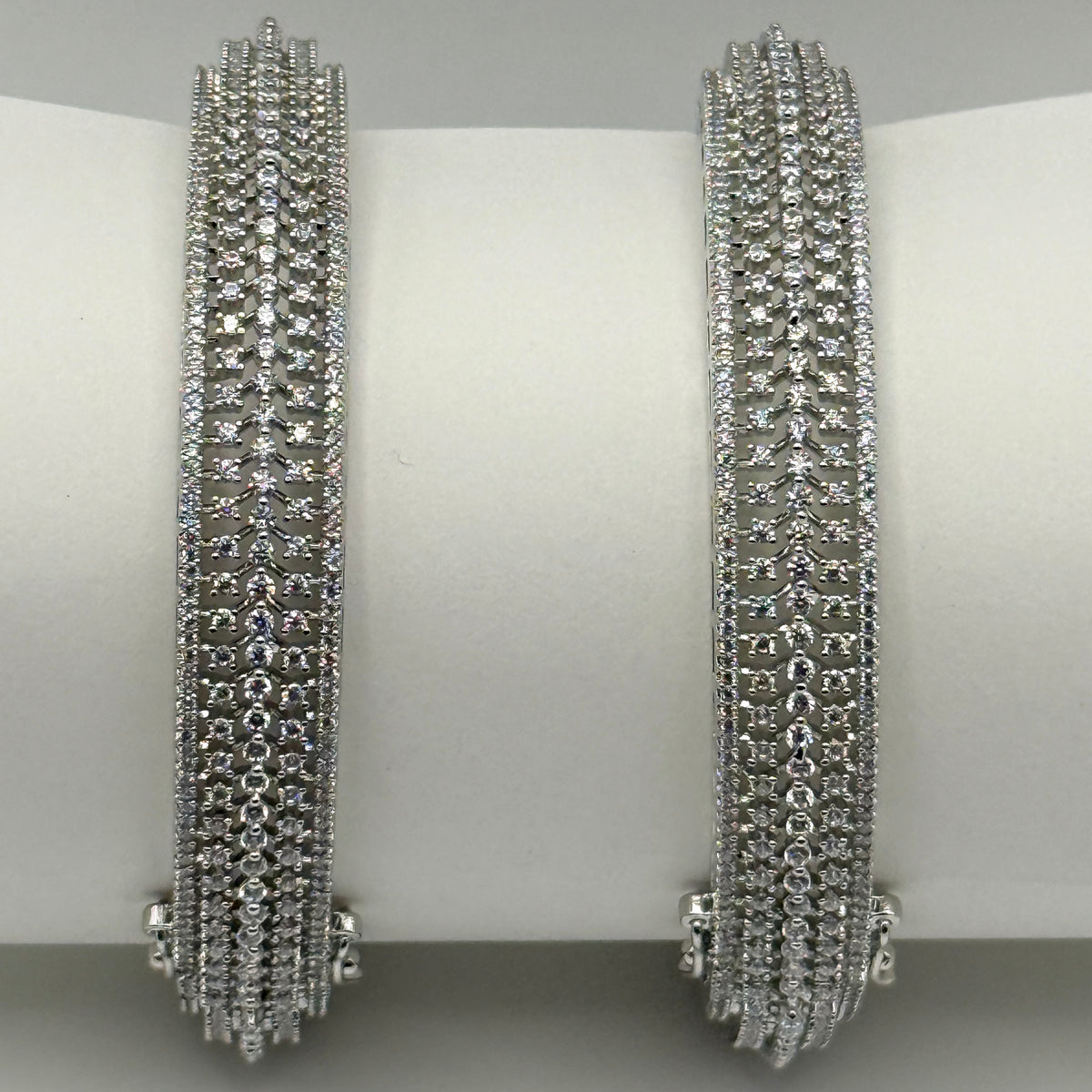 Classic Silver CZ Bangles