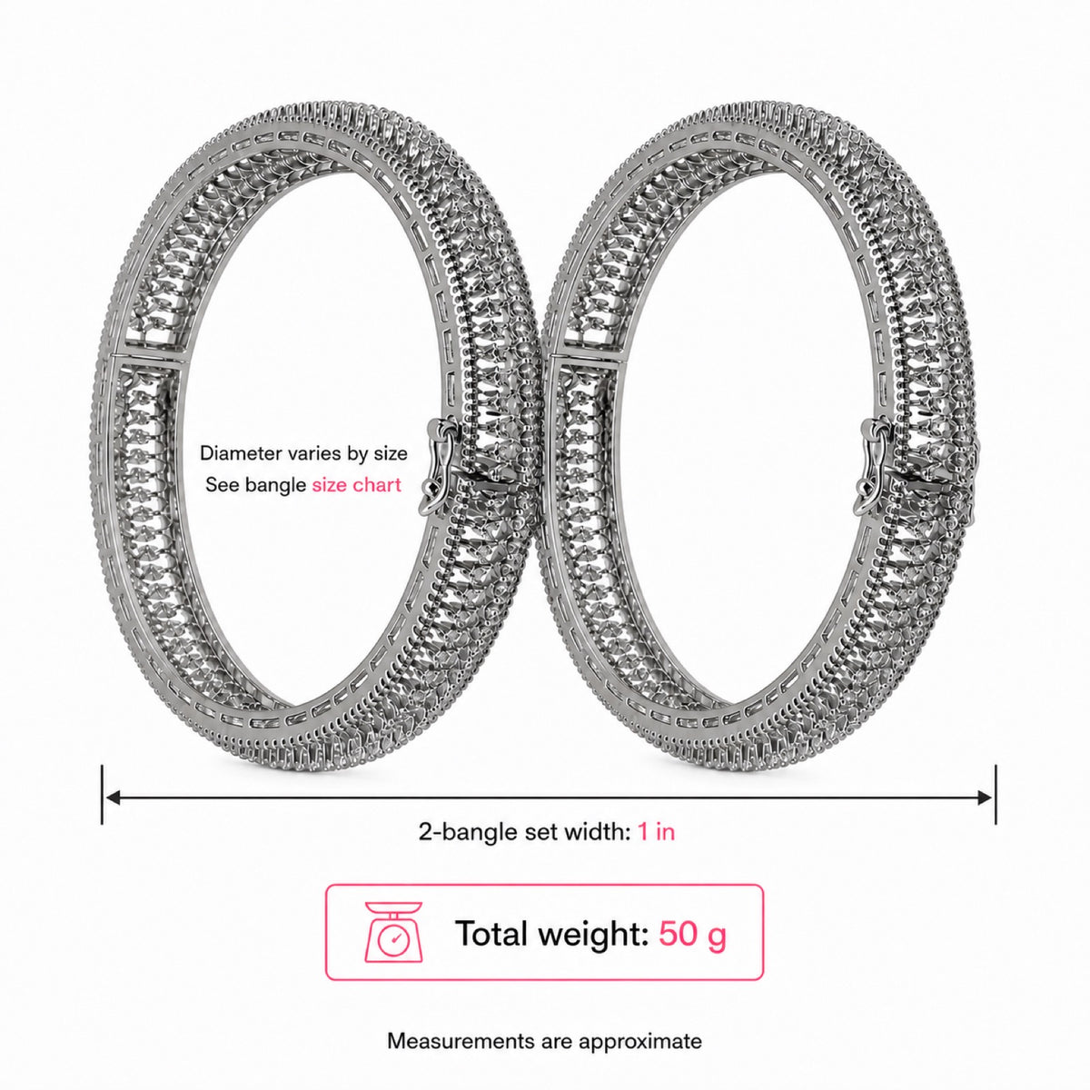 Measurement diagram — dimensions and weight (approximate)