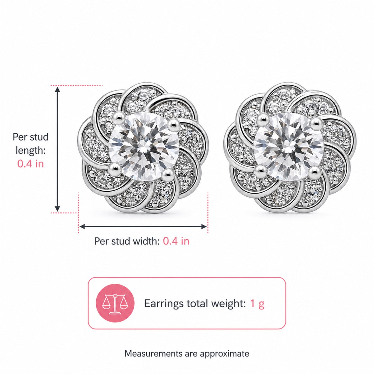Measurement diagram — dimensions and weight (approximate)