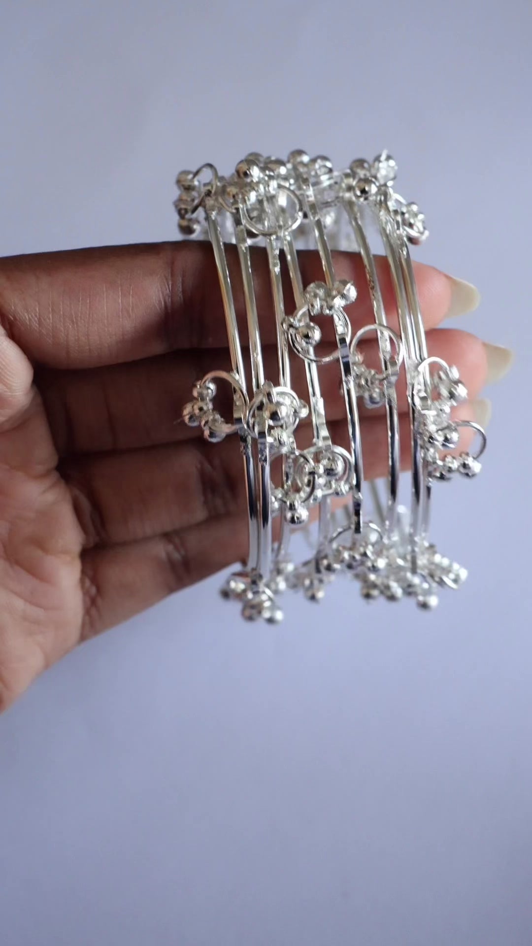 Leela Bangles - Silver